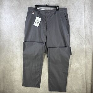 Wenaas Anti-Flame Chino Twill Pants Size 40UH 100% Cotton Gray Raw Hem NWT